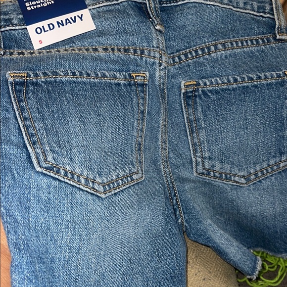 Old Navy High-Rise Slouchy Straight Jean Shorts Relaxed Fit - Picture 3 of 3